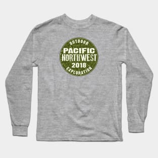 Pacific Northwest Outdoor Exploration Washington Oregon Hiking Long Sleeve T-Shirt